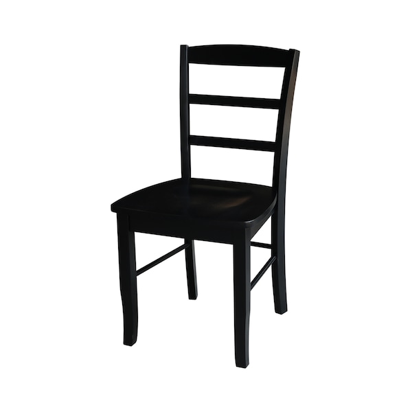 International Concepts Set of 2 Madrid Ladderback Chairs, Black C46-2P - main